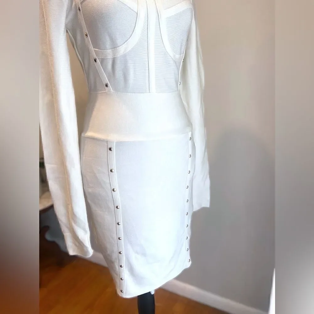 Guess by Marciano Sudded Long Sleeve Bandage Dress size M